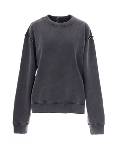 Rear Slit Crewneck Sweatshirt
