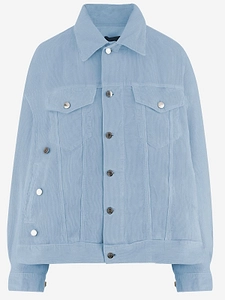 Ribbed Button-Up Knitted Jacket