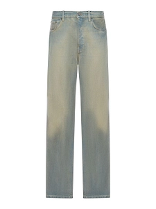 Logo Patch Straight Leg Jeans