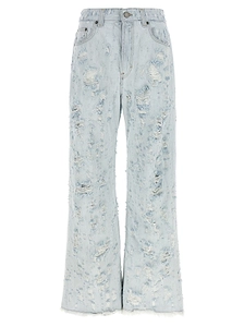 Winny Distressed Wide-Leg Jeans