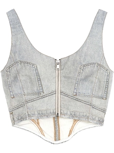 Haikure Zip Bustier Top
