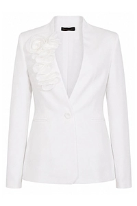 Hanita Appliqué Single-Breasted Blazer