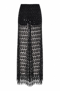Hanita Sequined Lace Skirt