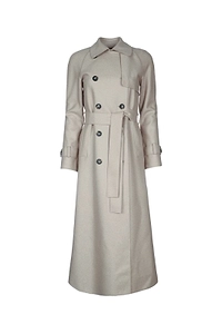 Harris Wharf London Long Raglan Trench Coat