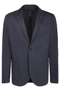 Harris Wharf London Seersucker Two-Button Blazer