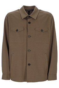 Harris Wharf London Textured Overshirt Jacket