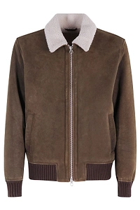 Kayak Shearling Collar Leather Jacket