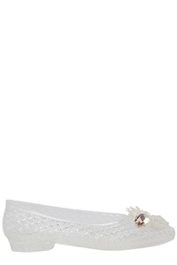 Heavenly Jelly Embellished Jelly Ballet Flats