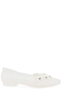 Heavenly Jelly Cut-Out Floral Flat Shoes