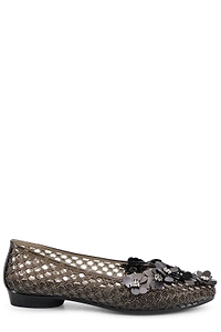 Heavenly Jelly Cutout Floral Flat Shoes