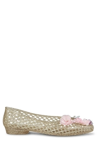 Hibiscus Mesh Floral Ballet Flats