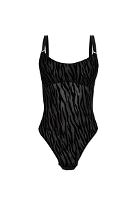 Nieve Flocked Mesh Bodysuit