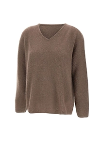 Hemisphere V-Neck Ribbed Knitwear