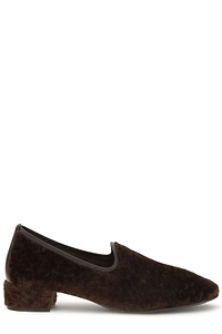 Herbert Levine Shearling Square-Toe Flat Shoes