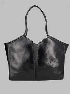 Paneled Leather Tote Bag