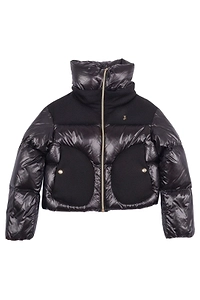 Herno Kids Logo Plaque High-Neck Cape