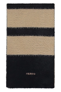 Herno Logo Jacquard Knit Rectangular Scarf
