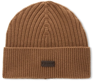 Logo Patch Ribbed-Knit Beanie
