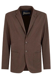 Herno Single-Breasted Seersucker Blazer