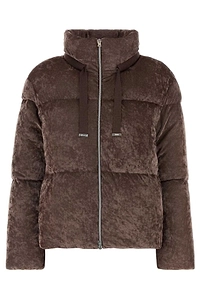 Velvet Puffer Down Jacket