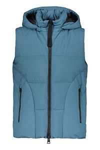 Zip-Up Hooded Down Vest