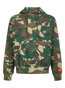 Heron Preston Camouflage-Pattern Drawstring Hoodie