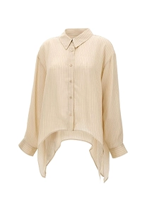 Enrico Pinstripe Asymmetric Shirt