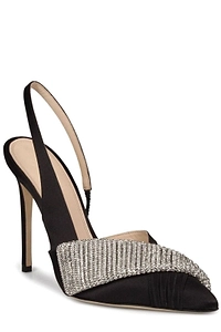 Hibourama Infinite Slingback Embellished Heeled Pumps