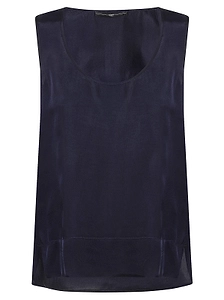 High Sleeveless Crewneck Top
