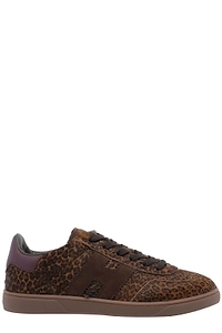 Hogan Animal-Print Low-Top Sneakers