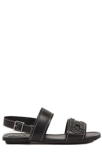 Hogan Logo Strap Flat Sandals
