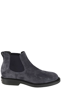 Hogan Round-Toe Chelsea Ankle Boots