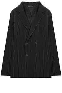 Homme Plissé Issey Miyake Double Breasted Pleated Jacket