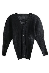 Homme Plissé Issey Miyake Lace Grid Pleats Cardigan