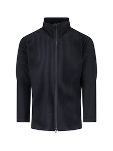 Homme Plissé Issey Miyake Pleated High Neck Cardigan
