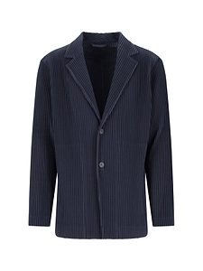 Homme Plissé Issey Miyake Single Breasted Pleated Blazer