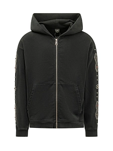 Htc Los Angeles Moustache Studded Zip Hoodie