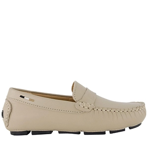 Hugo Boss Kids Logo-Debossed Slip-On Loafers