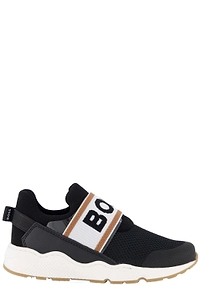 Hugo Boss Kids Logo Jacquard Strap Slip-On Sneakers