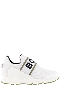 Hugo Boss Kids Logo Jacquard Strap Slip-On Sneakers