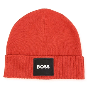Hugo Boss Kids Logo Patch Knitted Beanie