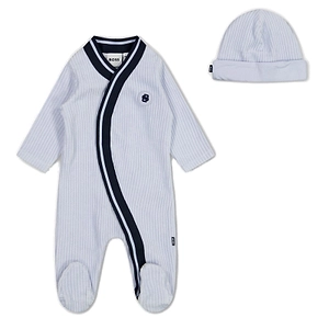 Hugo Boss Kids Logo-Patch Ribbed Babygrow