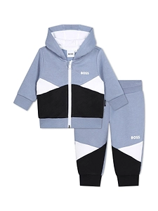 Logo Printed Color-Block Tracksuit Set