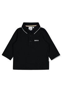Boss Kids Button Detailed Long-Sleeved Polo Shirt