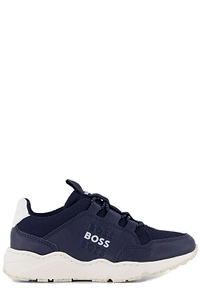 Hugo Boss Kids Mesh Lace-Up Low-Top Sneakers