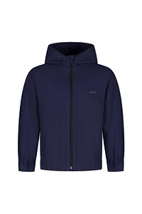 Hugo Boss Kids Stretch Fleece Zip-Up Hoodie