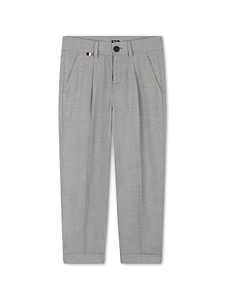Tapered-Leg Twill Trousers