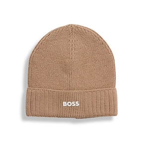 Hugo Boss Kids Turn-Up Brim Ribbed-Knit Beanie