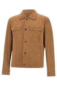 Hugo Boss Perforated Button-Up Jacket