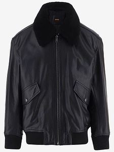 Hugo Boss Shearling Collar Bomber Jacket